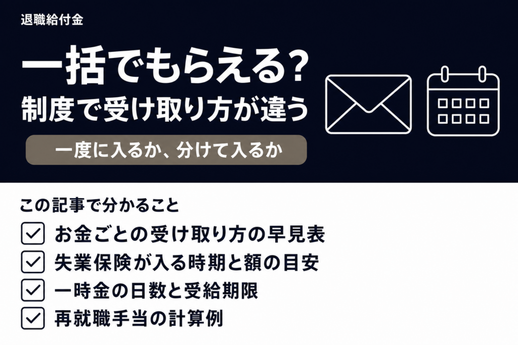 一括でもらえるかの問いと、この記事で分かること4つを載せた表紙