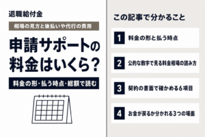 退職給付金サポートの料金はいくら?(この記事で分かること)