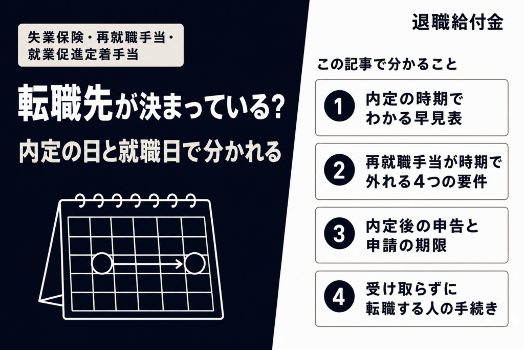 退職給付金は転職先が決まっているともらえない？（この記事で分かること）